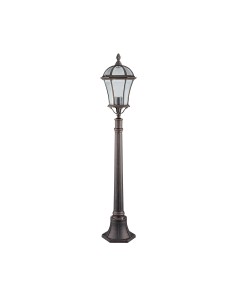 Searchlight® I Градински стълб Capri - алуминий, рустик кафяв и стъкло, IP23 I 1 x E27 - 1568 - Цена | LEDs4economy 2