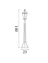 Searchlight® I Градински стълб Capri - алуминий, рустик кафяв и стъкло, IP23 I 1 x E27 - 1568 - 4