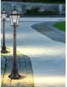 Searchlight® I Градински стълб Capri - алуминий, рустик кафяв и стъкло, IP23 I 1 x E27 - 1568 - 5