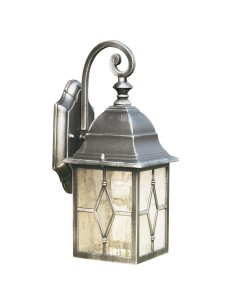 Searchlight® I Фенер Genoa - черно-сребрист метал и оловно стъкло I 1 x E27 - 1642 - Цена | LEDs4economy