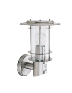 Searchlight® I Външен аплик Edgeware + сензор - неръждаема стомана, IP44 I 1 x E27 - 6211 - Цена | LEDs4economy