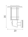 Searchlight® I Външен аплик Edgeware + сензор - неръждаема стомана, IP44 I 1 x E27 - 6211 - 4