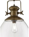 Searchlight® I Industrial Пендел - античен месинг и прозрачно стъкло I 1 x E27 - 6659 - 3
