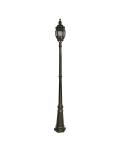 Searchlight® I Градински стълб Bel Aire 221 см - копринено черно и стъкло, IP23 I 1 x E27 - 7174 - Цена | LEDs4economy 2