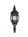 Searchlight® I Градински стълб Bel Aire 221 см - копринено черно и стъкло, IP23 I 1 x E27 - 7174 - 3