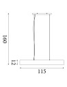 Searchlight® I LED Пендел Ash - дърво I 1 x LED - 7231 - 4