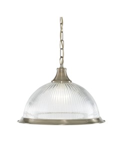 Searchlight® I Пендел American Diner - Античен месинг и стъкло I 1 x E27 - 9369 - Цена | LEDs4economy