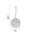 Searchlight® I LED Полилей Scribble - хромирана, диамантено шлифована метална I 6 x G4 - 9432 - 3