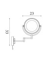 Searchlight® I Огледало за баня с осветление и подвижно рамо - хром, IP44 I 1 x E14 - 11824 - 3