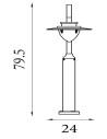 Searchlight® I Градински стълб Тексас 800 мм 8W 3000k Болард, Графит I 1 x LED - 64982 - 4