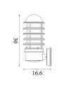 Searchlight® I Външен аплик Louvre - стомана, метал и поликарбонат I 1 x E27 - 051 - 4
