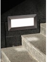 Searchlight® I Външен аплик Ankle - сатенено сребриста метална и поликарбонатна I 1 x LED - 0762 - 5