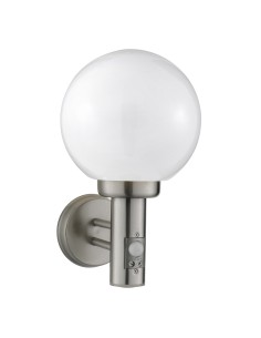Searchlight® I Външен аплик Orb - неръждаема стомана, бял абажур I 1 x E27 - 085 - Цена | LEDs4economy