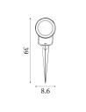 Searchlight® I Градинско колче Spike, черна I 1 x GU10 - 1010BK - 4