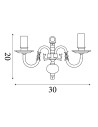 Searchlight® I Flemish Аплик - масивен месинг I 2 x E14 - 1019-2AB - 4