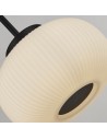 Searchlight® I Полилей Lumina Bar - черен метал и опалово оребрено стъкло I 3 x E27 - 10271-3BK - 3