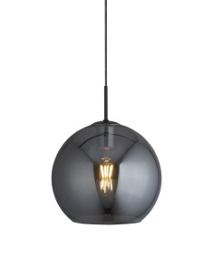 Searchlight® I Пендел Amsterdam- ​​черен метал и опушено стъкло I 1 x E27 - 1031-1SM - Цена | LEDs4economy
