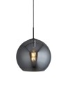 Searchlight® I Пендел Amsterdam- ​​черен метал и опушено стъкло I 1 x E27 - 1031-1SM