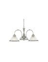 Searchlight® I Пендел American Diner - сатенено сребрист метал и киселинно стъкло I 3 x E27 - 1043-3