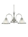 Searchlight® I Пендел American Diner - сатенено сребрист метал и киселинно стъкло I 3 x E27 - 1043-3 - 2