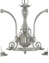 Searchlight® I Пендел American Diner - сатенено сребрист метал и киселинно стъкло I 3 x E27 - 1043-3 - 3