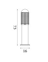 Searchlight® I Градински стълб 730 мм - черен алуминий и стъкло, IP44 I 1 x E27 - 1082-730 - 4