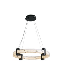 Searchlight® I LED Полилей Moonbeam, черен метал и мраморизирана смола I x LED - 10868-1BK - Цена | LEDs4economy