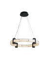 Searchlight® I LED Полилей Moonbeam, черен метал и мраморизирана смола I x LED - 10868-1BK
