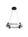 Searchlight® I LED Полилей Moonbeam, черен метал и мраморизирана смола I x LED - 10868-1BK - 2