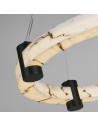Searchlight® I LED Полилей Moonbeam, черен метал и мраморизирана смола I x LED - 10868-1BK - 3