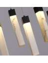 Searchlight® I Пендел Moonbeam, черен метал и мраморизирана смола I 10 x LED - 10879-10BK - 3