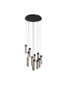 Searchlight® I Пендел Moonbeam 1, черен метал и мраморизирана смола I 13 x LED - 10879-13BK - 2