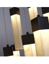 Searchlight® I Пендел Moonbeam 1, черен метал и мраморизирана смола I 13 x LED - 10879-13BK - 3