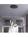 Searchlight® I Пендел Moonbeam 1, черен метал и мраморизирана смола I 13 x LED - 10879-13BK - 5