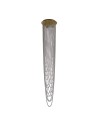 Searchlight® I Пендел Swoop, сатениран месинг и прозрачен кристал I 5 x GU10 - 10883-5SB - 2
