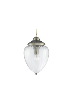 Searchlight® I Пендел Moscow - Античен месинг и оребрено стъкло I 1 x E27 - 1091AB - Цена | LEDs4economy
