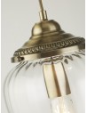 Searchlight® I Пендел Moscow - Античен месинг и оребрено стъкло I 1 x E27 - 1091AB - 3