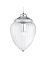 Searchlight® I Пендел Moscow - хромиран метал и оребрено стъкло I 1 x E27 - 1091CC
