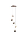 Searchlight® I Пендел Seeds, метална, лате, с шампанско стъкло I 5 x LED - 11141-5LT