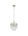 Searchlight® I Пендел Lara, злато с прозрачни стъклени пръчици I 1 x E27 - 11200-1GO - 2