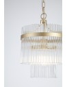 Searchlight® I Пендел Lara, злато с прозрачни стъклени пръчици I 1 x E27 - 11200-1GO - 3