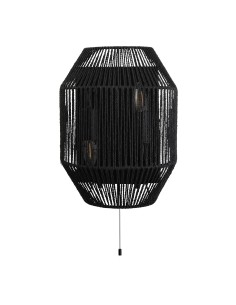 Searchlight® I Аплик Wicker - матово черно метално покритие и черен въжен абажур I 2 x E27 - 11201-2BK - Цена | LEDs4economy 2
