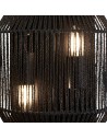Searchlight® I Аплик Wicker - матово черно метално покритие и черен въжен абажур I 2 x E27 - 11201-2BK - 3
