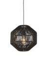 Searchlight® I Пендел Wicker - матово черен метал и абажур от черно въже I 1 x E27 - 11203-1BK
