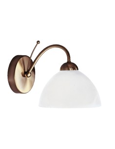 Searchlight® I Аплик Milanese - античен месинг и алабастрово стъкло I 1 x E14 - 1131-1AB - Цена | LEDs4economy 2