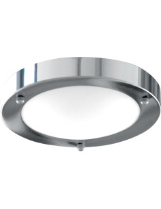 Searchlight® I Плафон Dublin - Хромиран метал и киселинно стъкло I 1 x E27 - 1131-31CC - Цена | LEDs4economy
