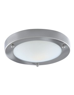 Searchlight® I Плафон Dublin - сатенено сребристо и киселинно стъкло I 1 x E27 - 1131-31SS - Цена | LEDs4economy