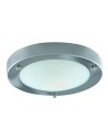 Searchlight® I Плафон Dublin - сатенено сребристо и киселинно стъкло I 1 x E27 - 1131-31SS - 2