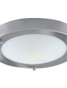 Searchlight® I Плафон Dublin - сатенено сребристо и киселинно стъкло I 1 x E27 - 1131-31SS - 3