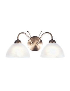 Searchlight® I Аплик Milanese - античен месинг и алабастрово стъкло I 2 x E14 - 1132-2AB - Цена | LEDs4economy